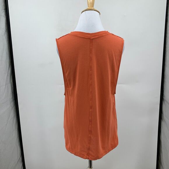 Lululemon All Yours Tank Top Womens 6 Orange Oversized Low Cut Sleeveless *READ - Picture 7 of 11